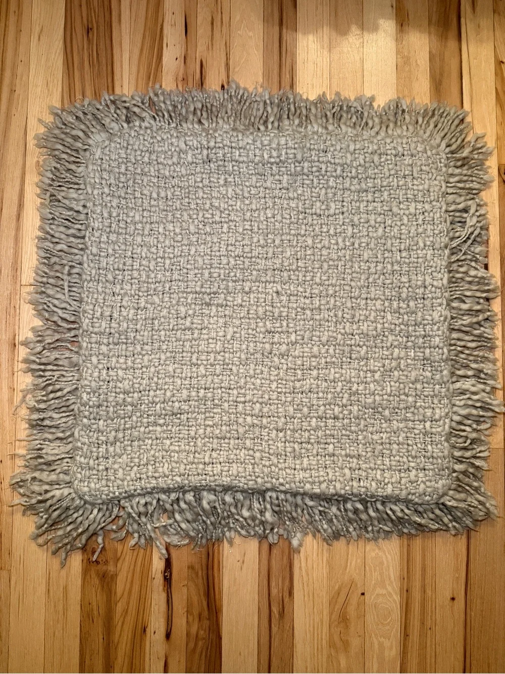 Pottery Barn Textured Chunky Fringe Knit Pillow Cover